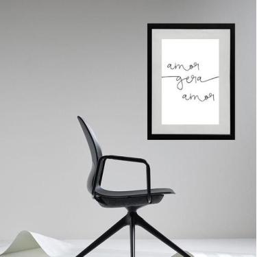Imagem de Quadro Minimalista Amor Gera Amor - 60X48Cm - Quadros On-Line