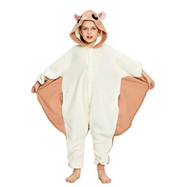 Imagem de Pijama unissex Canasour infantil com estampa de animais Volans Pteromys (4-10T), Brown Squirrel, 85#(Size 4)