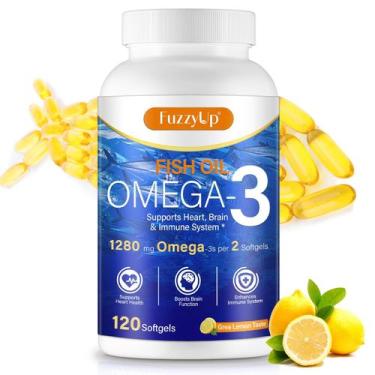 Imagem de Suplemento de óleo de peixe Xsvseie Omega 3 1280mg para mulheres e hom