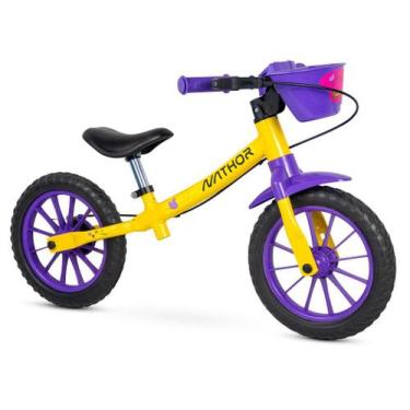 Imagem de Bicicleta Balance Equilíbrio Infantil Criança Unissex Nathor, Amarelo