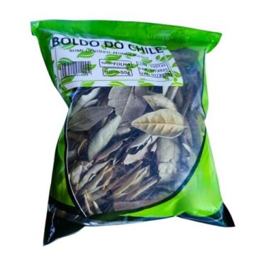 Imagem de Boldo do Chile Folhas Secas Naturais para Chá, 50g, Suplemento Digestivo e Hepático Produto Orgânico