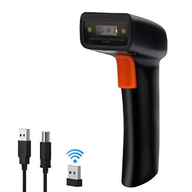 Imagem de Tera Scanner de código de barras sem fio 1D 2D QR Code Scanner com USB com fio 2.4G leitor de código de barras portátil sem fio para armazém modelo de logística ELF819