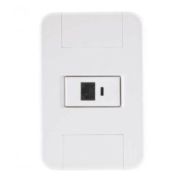 Imagem de Conjunto 4x2 1 Tomada Rj45 Cat. 6 Tramontina Tablet Branco