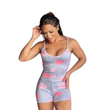 Imagem de Pijama Macaquinho Feminino de alça Conforto e Estilo para sua Noite - 