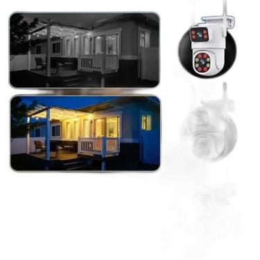 Imagem de Câmera Vídeo Segurança Wifi Dupla Branca - Relet