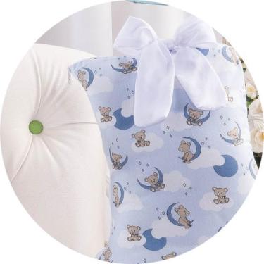 Imagem de Almofada para amamentação bebê - menino ursinho/lua - MEDINA CONFECÇÕE