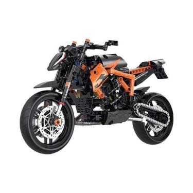 Imagem de Blocos De Montar De Motocicleta Harley Brinquedo De Corrida Para Crian