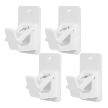 Imagem de ABOOFAN 4 Peças Suportes para Haste de Cortina Sem Furação Ganchos Autoadesivos para Haste de Cortina para Banheiro Cozinha Casa Quarto