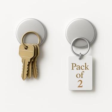 Imagem de BK Build Suporte magnético para chaveiro, gancho de parede moderno, prata e preto, organizador de armazenamento de chaveiro de metal redondo para casa, escritório