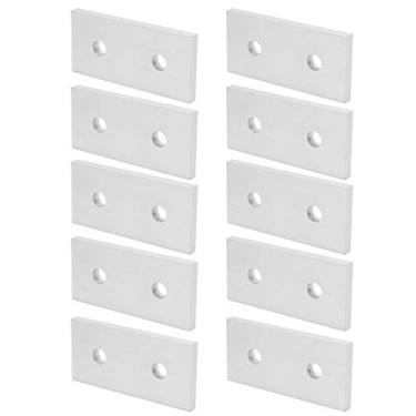 Imagem de AYNEFY Placa de Conexão 10 PCs que Uniram a Cinta Plana do Suporte Reto de Alumínio Estrutura de Alumínio Consertando Prateleiras de Cinta de Canto para Fixação para a Placa de Madeira Prateleiras