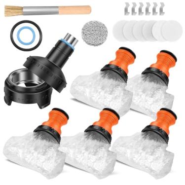 Imagem de LZVXTYM Válvula e adaptador de suporte de saco de armazenamento de 5 peças, conjunto de refil de balão de plástico, sacos de substituição de balões resistentes, tubo de câmara de enchimento, kit de