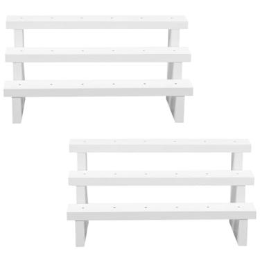 Imagem de Suporte para bolo de madeira, suporte de pirulito de madeira de 3 camadas, suporte dobrável de 15 furos, suporte de exibição de cupcake e sobremesa para mesa de casamento, festa de aniversário, dia de