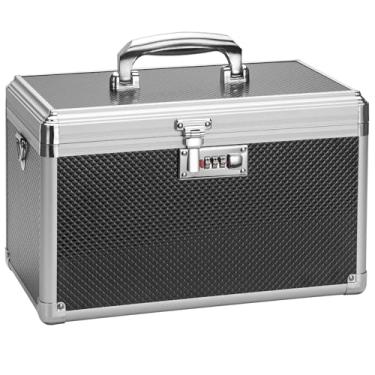 Imagem de GODLONSEN Caixa de bloqueio de medicamentos com trava de combinação - 38 x 23 x 23 cm - Caixa de armazenamento de medicamentos segura para primeiros socorros, estojo seguro para itens pessoais para