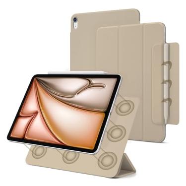Imagem de Dwopar Capa Magnética para iPad Air 10,9 Polegadas, Fina e Inteligente, Compatível com 6ª/5ª/4ª Geração, Modelo 2022/2020/2024, Suporte de Três Dobras