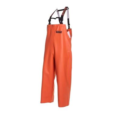 Imagem de Calça masculina Grundens Herkules Professional-Grade Bib | Impermeável, Ajustável, Laranja, Médio