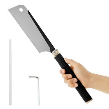 Imagem de Ferramenta de madeira para serrote, serra manual japonesa profissional de aço de alto carbono, serra manual japonesa SK5 com alça antiderrapante, serra manual manual portátil para cortar galhos de