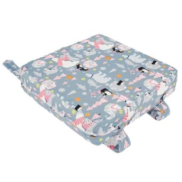 Imagem de Assento elevatório infantil para mesa de jantar, almofada antiderrapante à prova de respingos, assento elevatório com cinto de segurança ajustável e alça de fixação, assento elevatório de mesa de