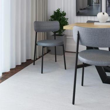 Imagem de Conjunto 2 Cadeiras de Jantar Kytta com Estrutura Preta - Metalig