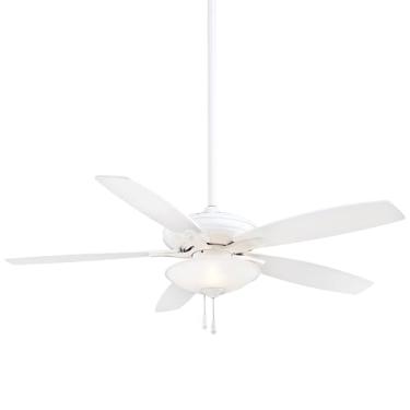 Imagem de MINKA-AIRE Ventilador De Teto Mojo F522L-Wh 52" Com Kit Luz Led Integrada Em Acabamento Branco
