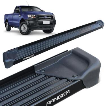 Imagem de Estribo Lateral Ranger Cab. Simples 2013 a 2023 Aluminio Preto A3 Gtnox