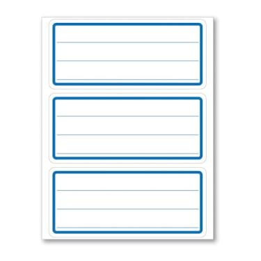 Imagem de Etiqueta Adesiva Pimaco, Multiuso-Escolar OP-3578-CPAZ, Azul com pauta, 35,5x80mm, Envelope com 5 fls-15 etiquetas, 886623