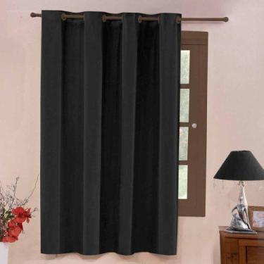 Imagem de Cortina PVC Corta Luz Blackout 1,10m x 1,30m  Preto Folha Unica - Impe