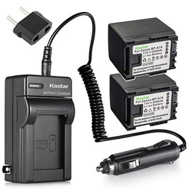 Imagem de Kastar Bateria BP-819 (2X) + carregador para Canon VIXIA HF10, HF11, HF20, HF21, HF100, HF200, HF G10, HF M30, M31, M32, M40, M41, M300, M400, HF S10, S11, HF S20, S2 1, S30, S100, S200, HG20, HG21