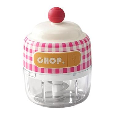 Imagem de predolo Picador de alho elétrico, picador de alimentos, nozes, multifuncional, portátil, cebola, recarregável, mini de frutas, processador de alimentos USB, Vermelho