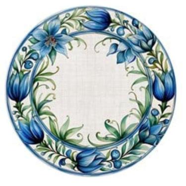 Imagem de Capa De Sousplat Floral Blue 534231 2Und 35Cm Belchior