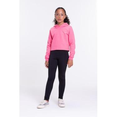 Imagem de Conjunto Moletom Infantil Cropped com Capuz - Vida Costeira, Rosa, 4