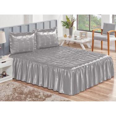 Imagem de Colcha Maravilhosa Brilhante no cetim casal 3 peças de Ibitinga - Adil