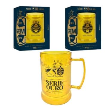 Imagem de Kit 2 Canecas Copo Gel 300Ml + Cordão 65Cm Isolante Térmico