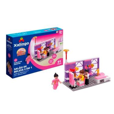 Imagem de Blocos De Encaixe - Salão De Beleza - 91 Peças - XALINGO, Multicor