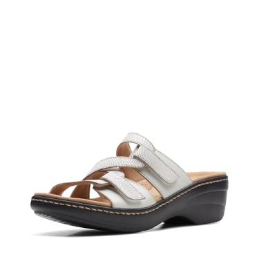 Imagem de Clarks Sandália feminina Merliah Karli, Couro branco, 8.5