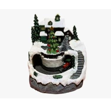 Imagem de Trem Luxo Vila Natalina Musical Natal Em Resina Elegante