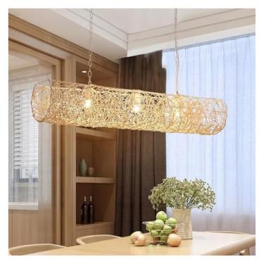 Imagem de Luminária pendente para sala de chá, luminária pendente para sala de estar, restaurante, mesa de chá, luz suspensa, retrô, criativa, novo lustre estilo chinês