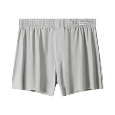 Imagem de Cuecas Boxer Masculinas De Tamanho Grande, Respiráveis, De Seda Gelada