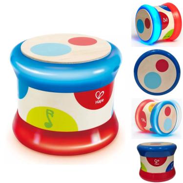 Imagem de TAMBOR MUSICAL INFANTIL EM MADEIRA E LUZ - BABY DRUM - HAPE