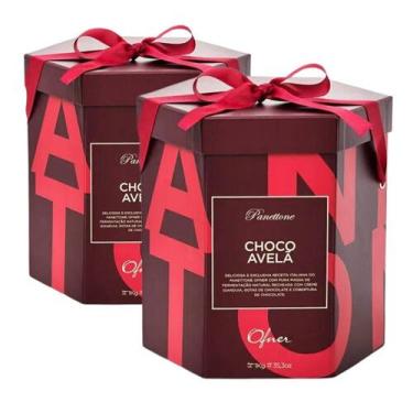 Imagem de 2 Panetone Ofner, Choco Avelã, Panettone 1kg