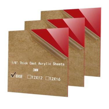 Imagem de Folha de acrílico YMYKLB de 3 mm de espessura para corte a laser 30x30