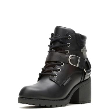 Imagem de Harley-Davidson Calçado Howell Bota de motocicleta feminina de renda de 12,7 cm, Preto, 38