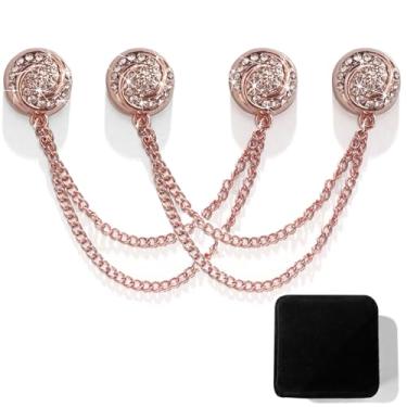 Imagem de Clipes magnéticos com corrente hijab ímãs para bainha de calça e perna ajustador de manga lenço hijab para mulheres para acessórios de roupas com enfeites de strass