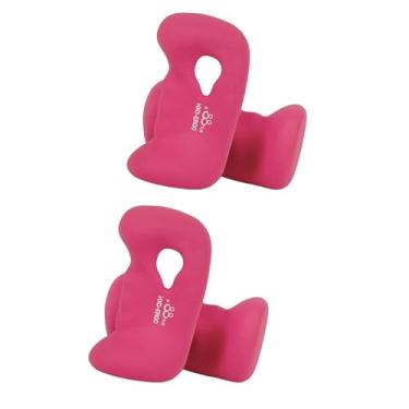 Imagem de UGPLM 2x Exercício de peso de mão Treino com halteres Exercício de treinamento Grip, Halteres Design ergonômico Fosco, Vermelho