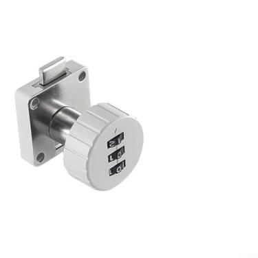 Imagem de Fechadura de senha e grampo com chaves cadeado garagem armário galpão resistente aço inoxidável disco cadeado à prova de ferrugem bloqueio de armazenamento