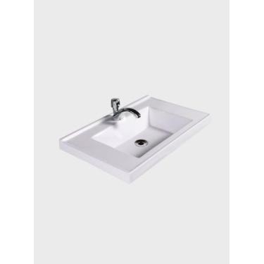 Imagem de Pia de Banheiro Embutir 60cm Branco Milano - On Móveis