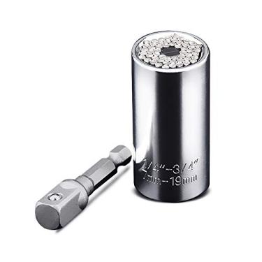 Imagem de Tomada universal, conjunto de chaves de catraca multifuncional, cabo de 7 mm-19 mm, adaptador de furadeira elétrica de 3/20.3 cm, ferramentas profissionais de reparo faça você mesmo