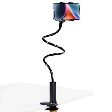 Imagem de Suporte de telefone giratório de 360 graus ajustável, braço longo, braçadeira de cabeceira preguiçosa, suporte móvel com as mãos livres para assistir a vídeos e chamadas de vídeo