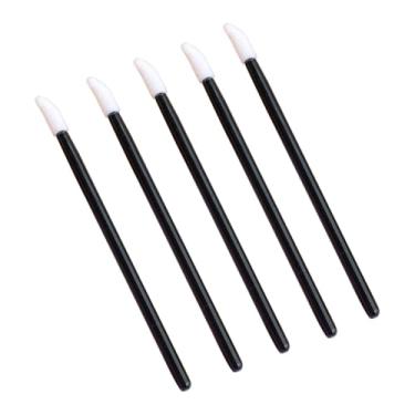 Imagem de 100 aplicadores descartáveis para varinhas labiais – pincéis de batom preto, aplicadores de maquiagem para maquiadores entusiastas (Preto)