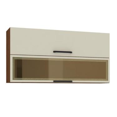 Imagem de Armário Suspenso Com 2 Portas Quebec Nogueira Off White