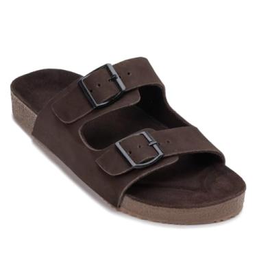 Imagem de Sandália Masculina Polo Urban Zion Couro Nobuck | Ajuste com Fivela | Palmilha Forrada em Couro | Solado Borracha Antiderrapante | Conforto e Estilo Urbano (CAFÉ, BR, Adulto, Numérico, 42)